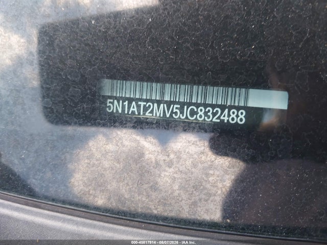 2018 Nissan Rogue Sl მანქანა იყიდება აუქციონზე, vin: 5N1AT2MV5JC832488, აუქციონის ნომერი: 45817914