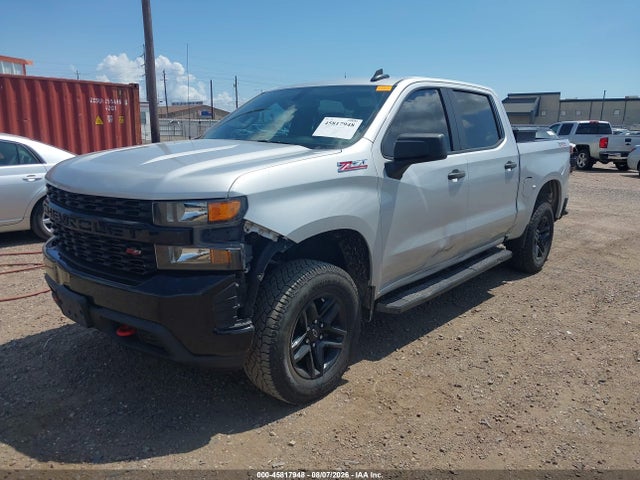 45817948 :رقم المزاد ، 1GCPYCEFXMZ453422 vin ، 2021 Chevrolet Silverado 1500 4wd  Short Bed Custom Trail Boss مزاد بيع