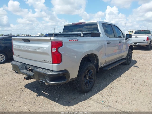 45817948 :رقم المزاد ، 1GCPYCEFXMZ453422 vin ، 2021 Chevrolet Silverado 1500 4wd  Short Bed Custom Trail Boss مزاد بيع