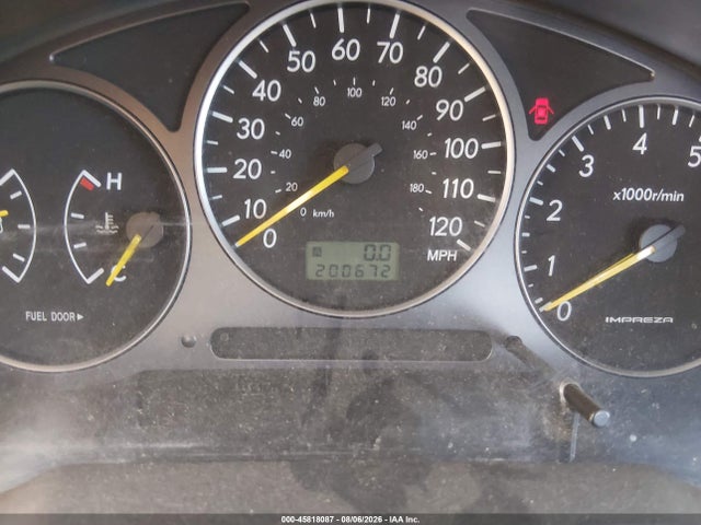 45818087 :رقم المزاد ، JF1GD67502G503714 vin ، 2002 Subaru Impreza 2.5rs مزاد بيع