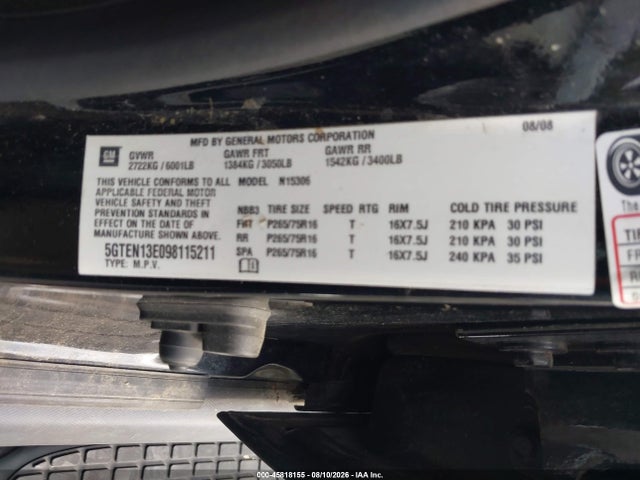 Продаж на аукціоні авто 2009 Hummer H3 Suv, vin: 5GTEN13E098115211, номер лоту: 45818155