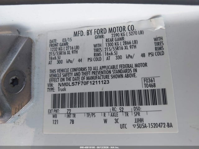 Ford Transit Connect Xlt 2015 NM0LS7F70F1211123 Image 9