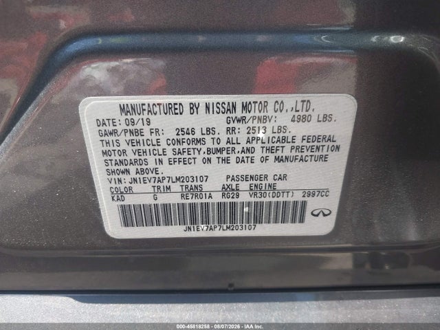 Infiniti Q50 LUXE 2020 JN1EV7AP7LM203107 Image 9