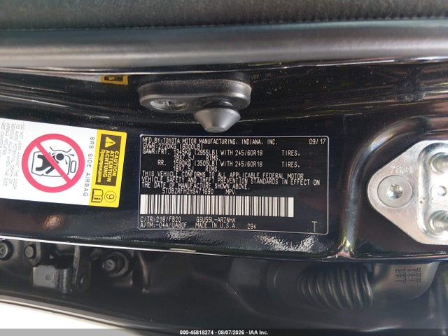 5TDBZRFH2HS471690 Toyota Highlander Le