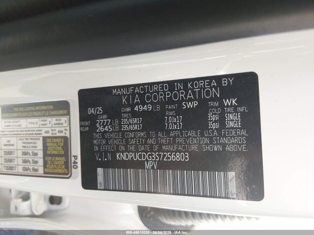 Продажа на аукционе авто 2025 Kia Sportage Hybrid Lx, vin: KNDPUCDG3S7256803, номер лота: 45818330