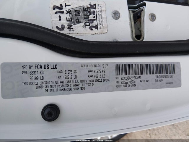 Aukcja sprzedaży 2017 Chrysler 300c, vin: 2C3CCAEG2HH663081, numer aukcji: 45818662