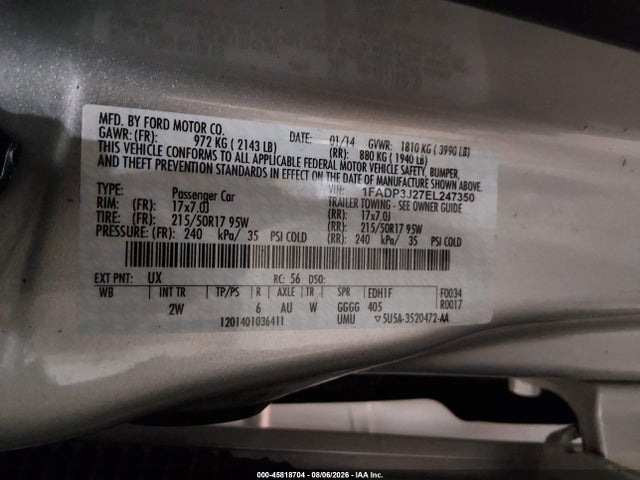 Ford Focus Titanium 2014 1FADP3J27EL247350 Image 9