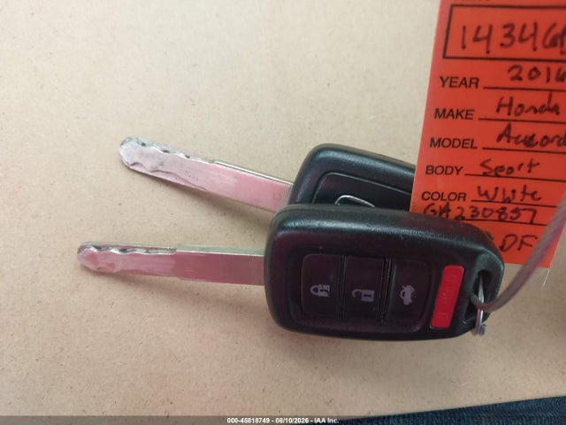 Aukcja sprzedaży 2016 Honda Accord Sport, vin: 1HGCR2F54GA230857, numer aukcji: 45818749