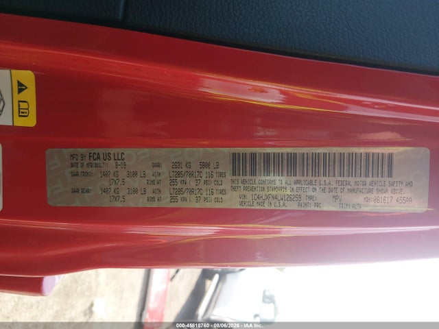 Aukcja sprzedaży 2020 Jeep Wrangler Unlimited Rubicon 4x4, vin: 1C4HJXFN4LW126259, numer aukcji: 45818760