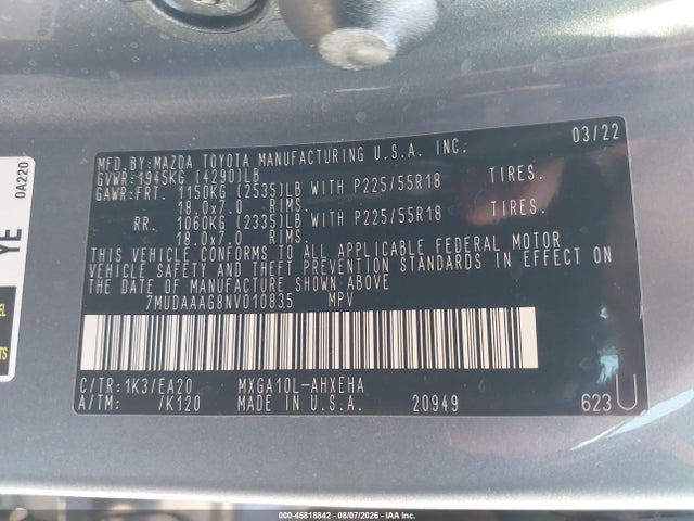 Toyota Corolla Cross Xle 2022 7MUDAAAG8NV010835 Image 9