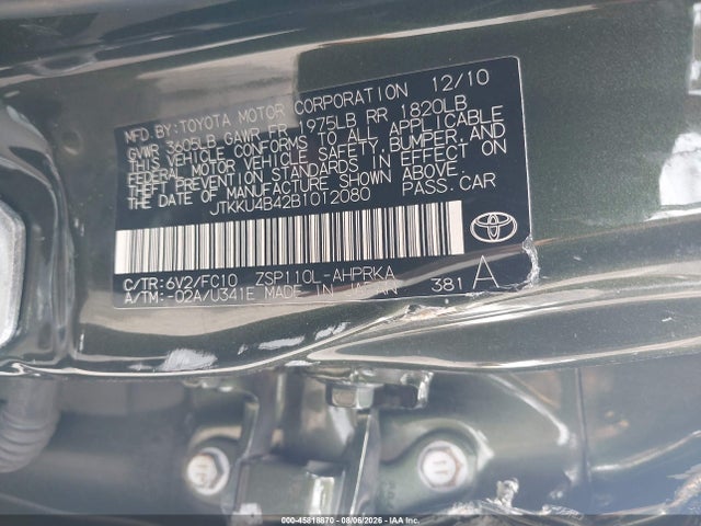 Aukcja sprzedaży 2011 Scion Xd Release Series 3.0, vin: JTKKU4B42B1012080, numer aukcji: 45818870