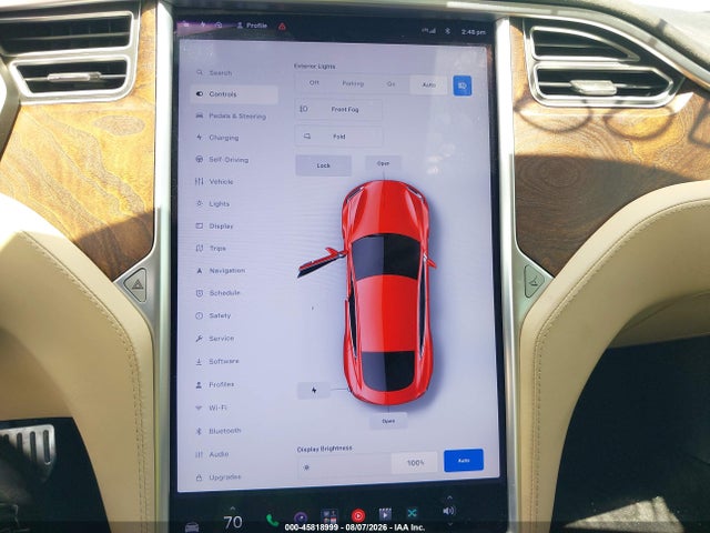45818999 :رقم المزاد ، 5YJSA1E11HF195892 vin ، 2017 Tesla Model S 60/75 مزاد بيع