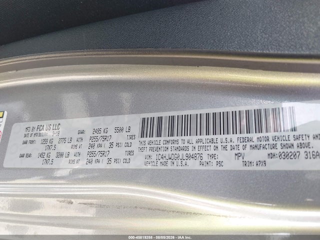 1C4HJWDG0JL904876 Jeep Wrangler Jk Unlimited Sport S 4x4