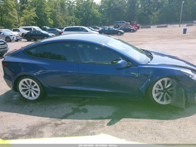 45819560 :رقم المزاد ، 5YJ3E1EA9NF369194 vin ، 2022 Tesla Model 3 Rear-wheel Drive مزاد بيع