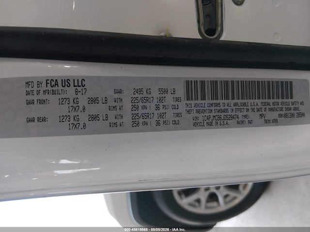 2018 Jeep Cherokee Latitude 4x4 მანქანა იყიდება აუქციონზე, vin: 1C4PJMCB6JD528474, აუქციონის ნომერი: 45819568
