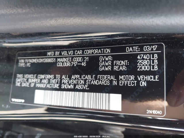 Volvo V60 T5 Premier 2017 YV140MEK0H1368651 Image 9