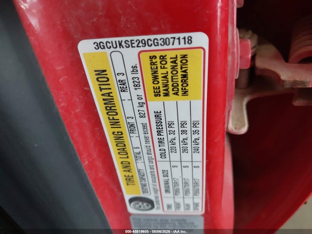 Aukcja sprzedaży 2012 Chevrolet Silverado 1500 Lt, vin: 3GCUKSE29CG307118, numer aukcji: 45819605