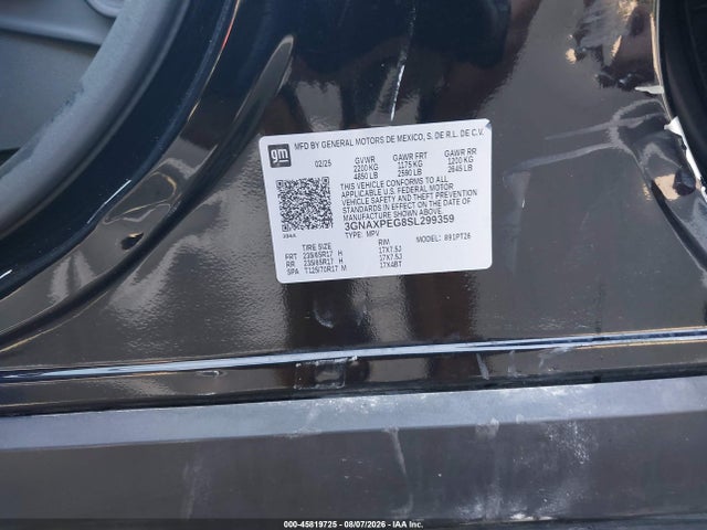 Chevrolet Equinox Awd Lt 2025 3GNAXPEG8SL299359 Image 9
