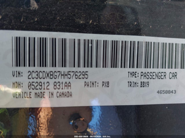 Aukcja sprzedaży 2017 Dodge Charger Se Rwd, vin: 2C3CDXBG7HH576295, numer aukcji: 45819906