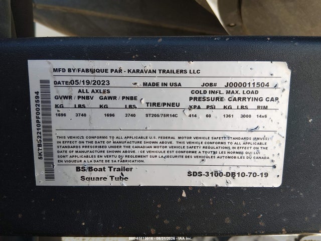 Продажа на аукционе авто 2023 Seadoo 50pj, vin: YDV60477B323, номер лота: 45819916