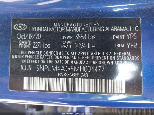 Hyundai ELANTRA SEL 2021 5NPLM4AG8MH004472 Image 9