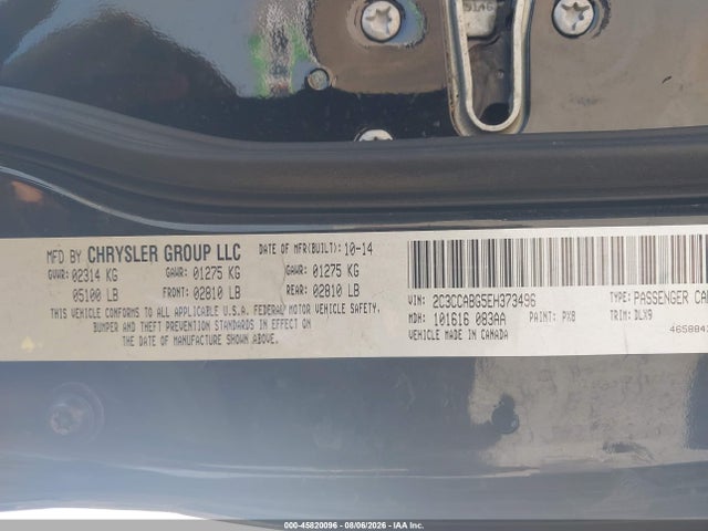 45820096 :رقم المزاد ، 2C3CCABG5EH373496 vin ، 2014 Chrysler 300 300s مزاد بيع