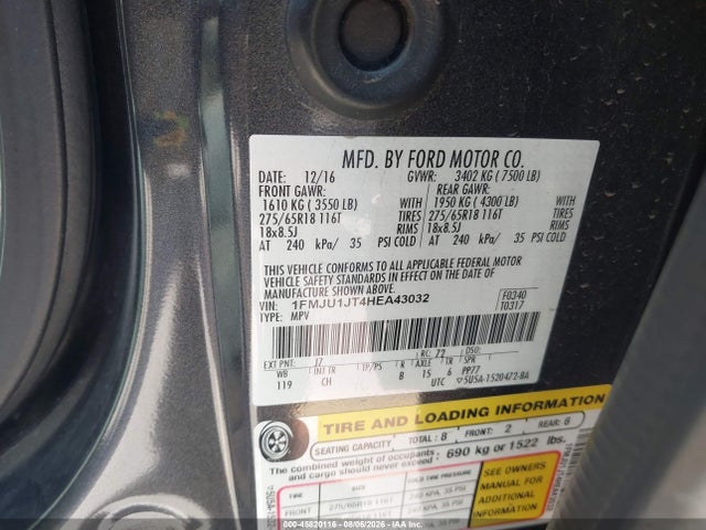 Ford Expedition Xlt 2017 1FMJU1JT4HEA43032 Image 9