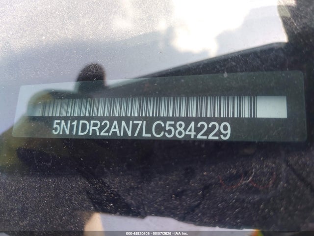 Aukcja sprzedaży 2020 Nissan Pathfinder S 2wd, vin: 5N1DR2AN7LC584229, numer aukcji: 45820406