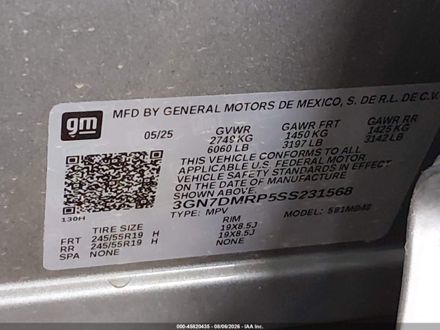 Chevrolet Equinox Ev Lt 1 2025 3GN7DMRP5SS231568 Image 9