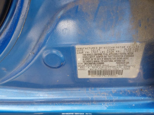 Nissan Versa Sv Xtronic Cvt 2020 3N1CN8EV9LL838085 Image 9