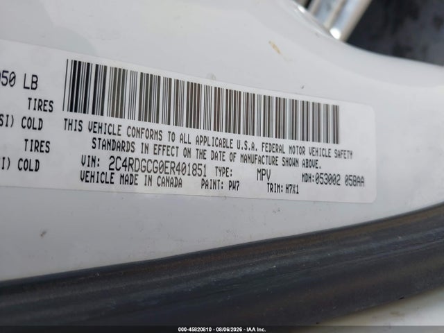 Dodge Grand Caravan Sxt 2014 2C4RDGCG0ER401851 Image 9