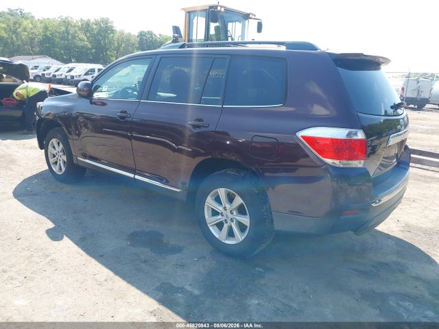 2012 Toyota Highlander Se მანქანა იყიდება აუქციონზე, vin: 5TDBK3EH7CS124920, აუქციონის ნომერი: 45820843