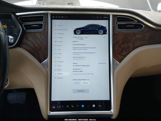 45820943 :رقم المزاد ، 5YJSA1E24HF187813 vin ، 2017 Tesla Model S 100d/60d/75d/90d/p100d مزاد بيع
