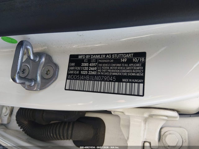 Продажа на аукционе авто 2020 Mercedes-benz Cla 250 4matic, vin: WDD5J4HB1LN079045, номер лота: 45821034