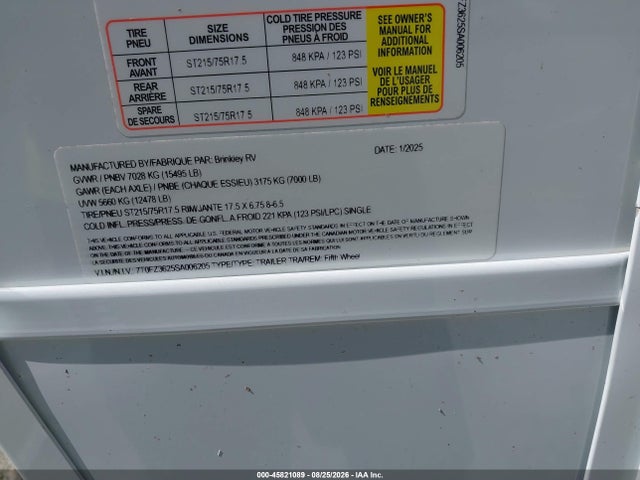 Brinkley Rv Modz 5th Wheel 2025 7T0FZ3625SA006205 Image 9