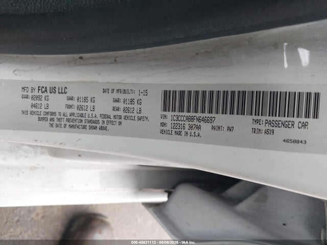 Chrysler 200 Limited 2015 1C3CCCAB8FN646697 Image 9