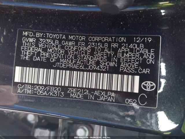 Toyota COROLLA LE 2020 JTDEPRAE6LJ094321 Image 9