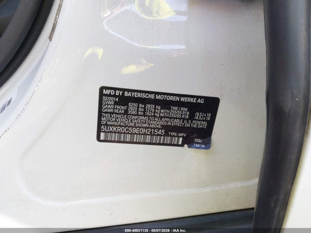 BMW X5 Xdrive35i 2014 5UXKR0C59E0H21545 Image 9