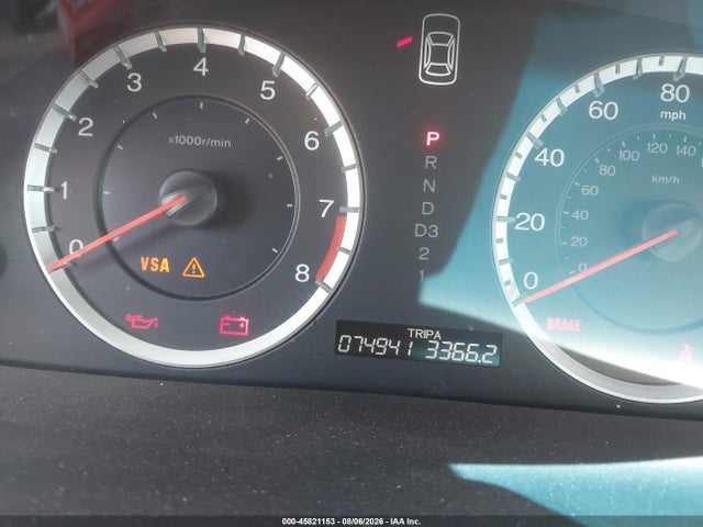 45821153 :رقم المزاد ، 1HGCS12839A021076 vin ، 2009 Honda Accord 2.4 Ex-l مزاد بيع