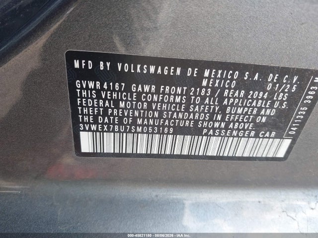 3VWEX7BU7SM053169 Volkswagen Jetta 1.5t Se