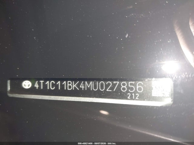 Продажа на аукционе авто 2021 Toyota Camry Le Awd, vin: 4T1C11BK4MU027856, номер лота: 45821400
