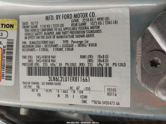 3LN6L2LU1ER811661 Lincoln MKZ HYBRID