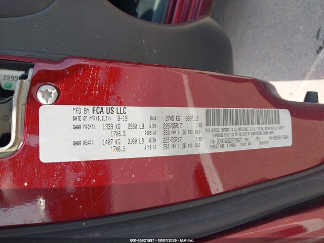 Продаж на аукціоні авто 2019 Dodge Grand Caravan Se 35th Anniversary Edition, vin: 2C4RDGBG2KR759627, номер лоту: 45821597