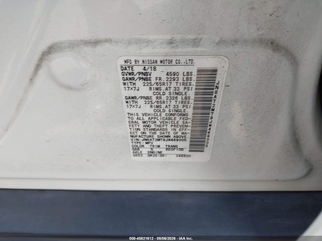 Nissan ROGUE SV 2018 JN8AT2MT9JW469005 Image 9
