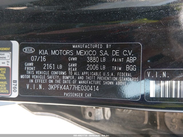 KIA FORTE LX 2017 3KPFK4A77HE030414 Image 9
