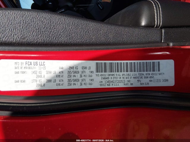 Dodge Durango Sxt 2015 1C4RDHAG1FC222513 Image 9