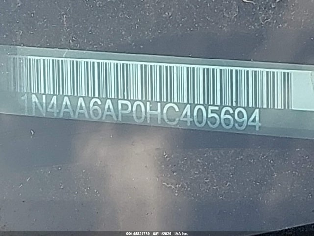 Продажа на аукционе авто 2017 Nissan Maxima 3.5 Sr, vin: 1N4AA6AP0HC405694, номер лота: 45821789