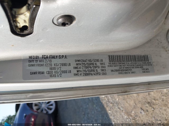 Продаж на аукціоні авто 2019 Ram Promaster City Tradesman, vin: ZFBHRFAB8K6M92971, номер лоту: 45821864