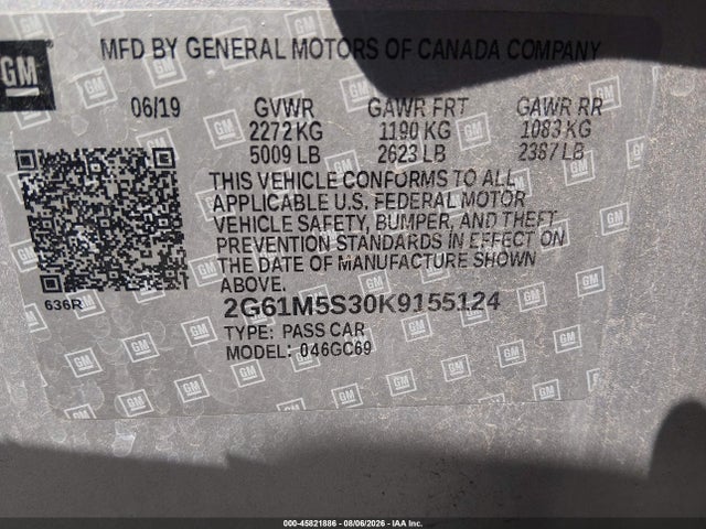 2G61M5S30K9155124 Cadillac XTS LUXURY
