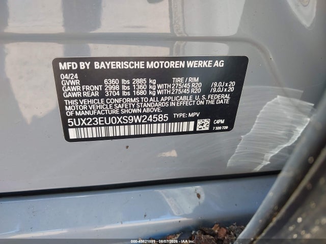 5UX23EU0XS9W24585 BMW X5 Xdrive40i